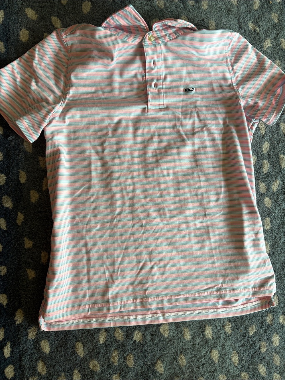 Vineyard Vines Boys Pink & Light Blue Striped Polo